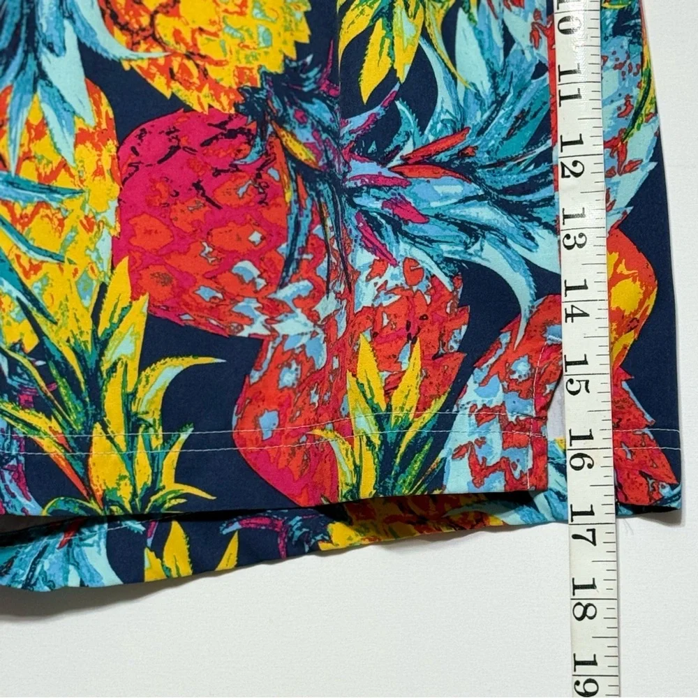 George Men's Size L Pineapple Print‎ Swim Trunks - Excellent